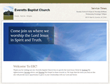 Tablet Screenshot of everettsbaptistchurch.com